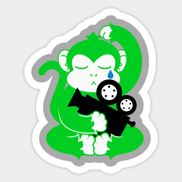 Weeping Monkey Reviews Sticker by Tashaliv3